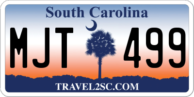 SC license plate MJT499