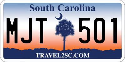 SC license plate MJT501