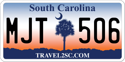 SC license plate MJT506