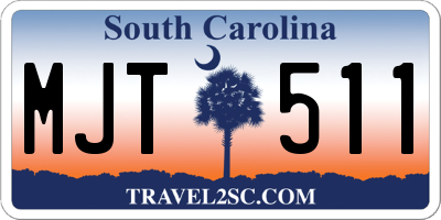 SC license plate MJT511