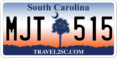 SC license plate MJT515