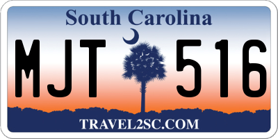 SC license plate MJT516