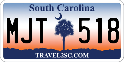SC license plate MJT518