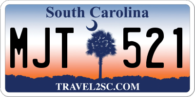 SC license plate MJT521