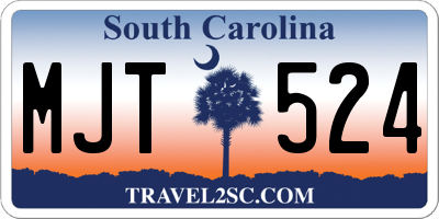 SC license plate MJT524