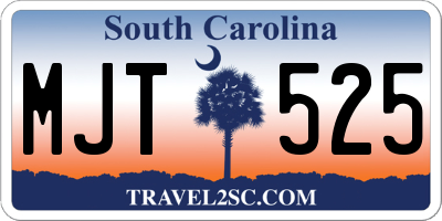 SC license plate MJT525