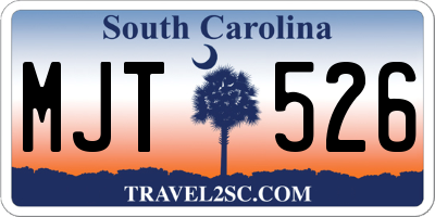 SC license plate MJT526