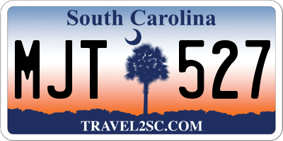 SC license plate MJT527