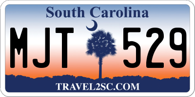 SC license plate MJT529