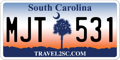 SC license plate MJT531