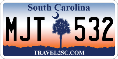 SC license plate MJT532