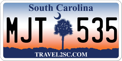 SC license plate MJT535