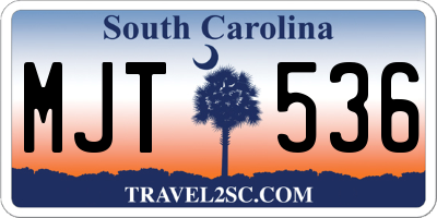 SC license plate MJT536