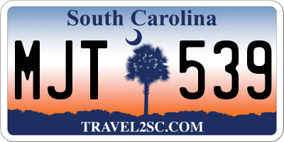 SC license plate MJT539