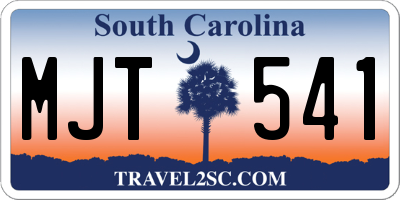 SC license plate MJT541