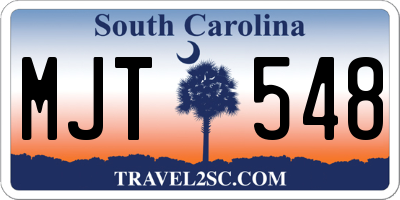 SC license plate MJT548
