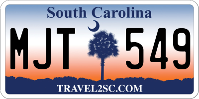 SC license plate MJT549