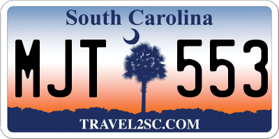 SC license plate MJT553