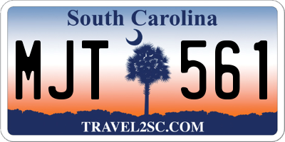SC license plate MJT561