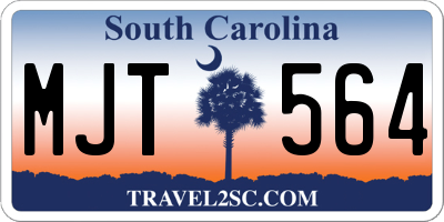 SC license plate MJT564
