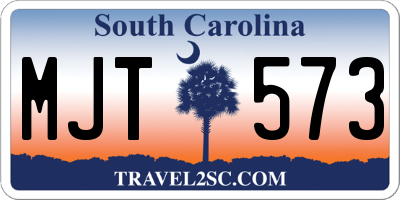 SC license plate MJT573