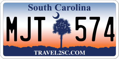 SC license plate MJT574