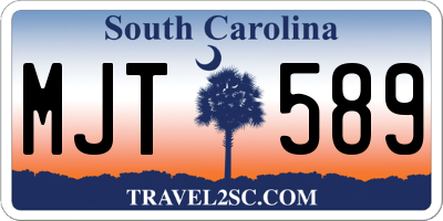 SC license plate MJT589