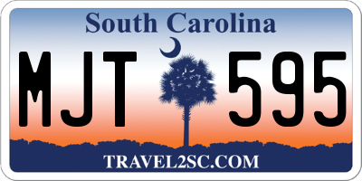 SC license plate MJT595
