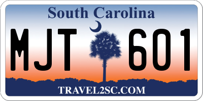 SC license plate MJT601