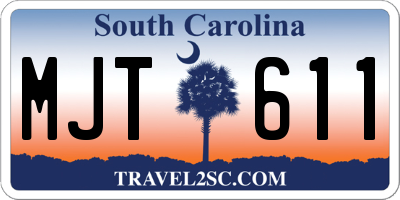 SC license plate MJT611