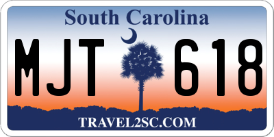 SC license plate MJT618