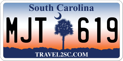 SC license plate MJT619