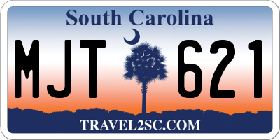 SC license plate MJT621