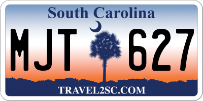 SC license plate MJT627