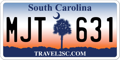 SC license plate MJT631