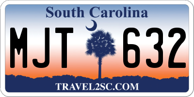 SC license plate MJT632
