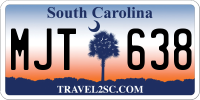 SC license plate MJT638