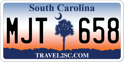 SC license plate MJT658