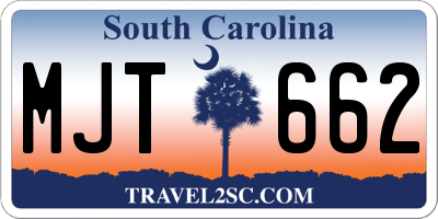 SC license plate MJT662
