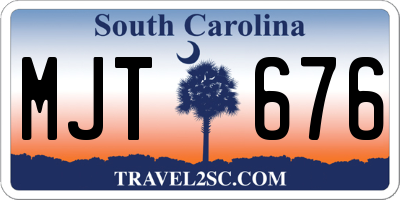 SC license plate MJT676