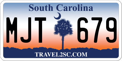 SC license plate MJT679
