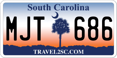 SC license plate MJT686