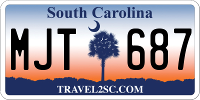 SC license plate MJT687