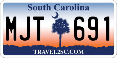 SC license plate MJT691