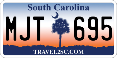 SC license plate MJT695