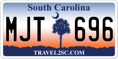 SC license plate MJT696