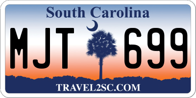 SC license plate MJT699