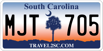 SC license plate MJT705