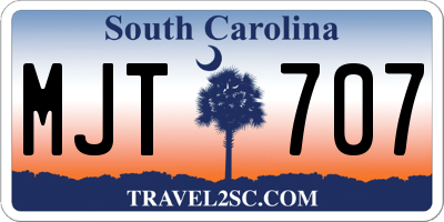 SC license plate MJT707