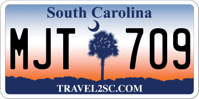 SC license plate MJT709